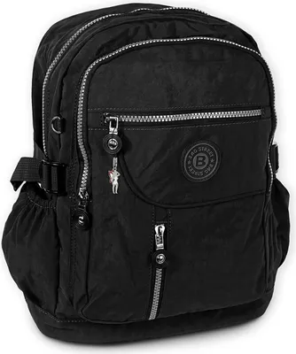 Produktbild von Bag Street Damen Herren Rucksack Sporttasche Nylon schwarz 30x18x38 OTJ604S