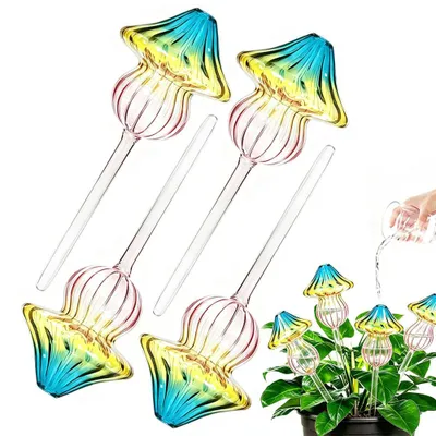 4er-Set automatische Bewässerungsbälle aus Glas für Pflanzen