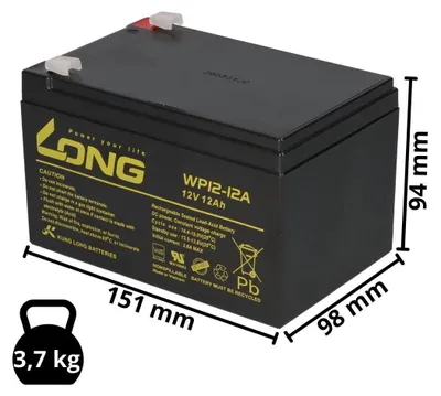 Image de Batterie compatible scooter électrique entre autres SXT 1600 XL 4x 12V 12Ah AGM plomb