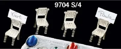 Produktbild von KARTENSTÄNDER STÜHLE, 4er Set, Metall