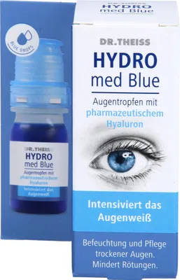 Zdjęcie produktu dla DR. THEISS Hydro med Blue krople do oczu nawilżające i pielęgnujące suche oczy, roztwór 10 ml