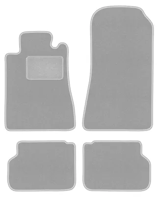 Image de Tapis de sol en moquette pour Mercedes CL W140 1991-1998 (coupé) – jeu 4 pièces, gris, sur mesure – Wielganizator OSLO