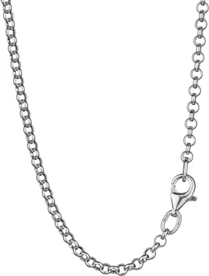 Produktbild von 50cm elegante Erbskette rund 925 Silber 2,5mm breite Halskette Silberkette
