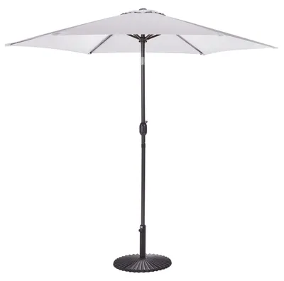 Zdjęcie produktu dla BELIANI Parasol ogrodowy jasnoszary składany 270 x 230 cm odchylany z korbą