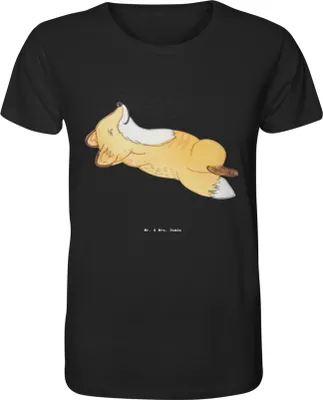Produktbild von Mr. & Mrs. Panda Tshirt Fuchs Crunches Größe XL - Schwarz - Geschenk, Herren-T-Shirt, Bauchpressen, Männer-T-Shirt, T-Shirt, Print-T-Shirt, Fitnessstudio, Fitness, Shirt