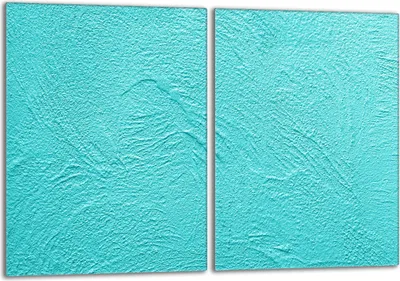 Produktbild von Herdabdeckplatten Set 2x40x52 cm Glaskeramikkochfeld Abdeckung Glas Spritzschutz, Schiefer Türkis