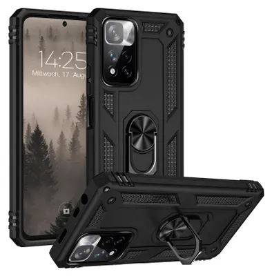 Produktbild von Armor Outdoor Handyhülle für Xiaomi Redmi Note 11 Pro Handy Panzer Case Cover Schutzhülle Farbe: Schwarz