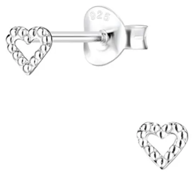 Produktbild von Herz Ohrstecker Kinder Ohrringe Silber 925 Silber