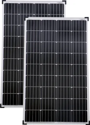 Produktbild von 2x130 Watt Mono Solarpanele Solarmodule Solaranlage Garten Camping 18V PV