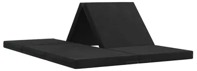Image de Canapé-lit pliant vidaXL 140 x 67 x 45 cm Noir