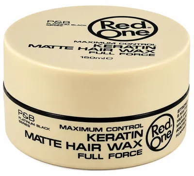 Obrázok produktu pre Red One Keratin Matte Hair Wax 150 ml – matujúci vosk na vlasy, stylingový gél pre silnú fixáciu, štruktúru, prirodzený vzhľad, vhodné pre krátke vlasy, štýl kaderníckeho salónu, pánsky styling, kadernícke potreby, pánsky styling, dostupné v Temu a TikTok Shop