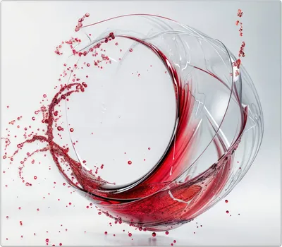 Produktbild von Spritzschutz Herdabdeckplatte Schneidebrett aus Glas Rotwein Spritzer 1-Teilig (60x52cm)