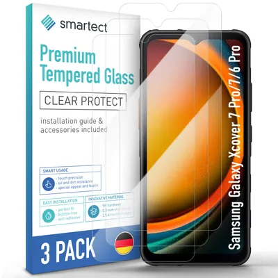 Produktbild von 3x Schutzglas Panzerfolie Klar für Samsung Galaxy Xcover 7 Pro / 7 / 6 Pro Glas