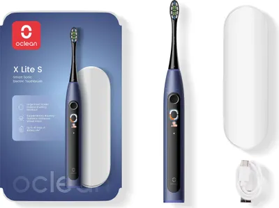 Obrázok produktu pre Oclean X Lite Set, Dospelý, Sonická zubná kefka, 72000 pohybov za minútu, Čierna, Modrá, Modrá, Oválny