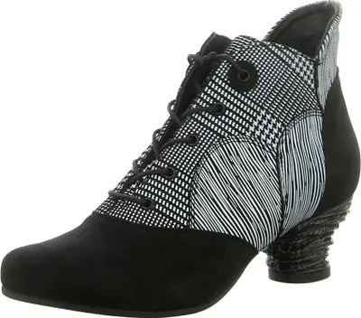 Produktbild von Simen Damen Schnürstiefeletten 39333-38, 39333-39, 39333-40, 39333-41 SIM-3060A schwarz/weiss 39