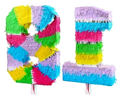 Produktbild von Bunte Pinata Zahl 18 für den 18. Geburtstag