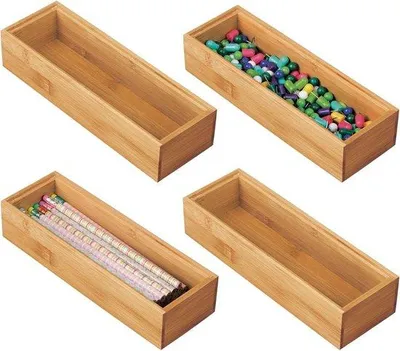 Produktbild von Bamboe Büroorganizer Set - Stilvolle Ladestruktur für Bürobedarf oder Badezimmeraccessoires