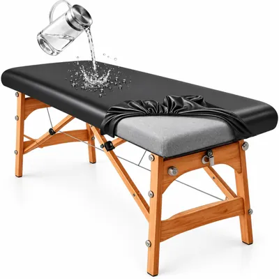 Produktbild von Massageliegen Bezug Wasserdicht Kunstleder, Spannbezug für Kosmetikliege Physio Behandlungsliegen mit Gummizug, Ölbeständig Reißfest Liegenbezug