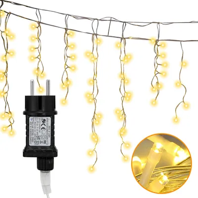 Obrázek produktu pro Jopassy 20m 600 LED rampouchů Vánoční zahradní pohádkové osvětlení, teplá bílá