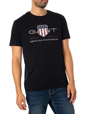 Produktbild von GANT Archiv Schild T-Shirt, Schwarz XXL