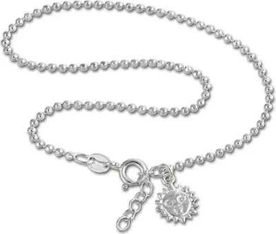 Produktbild von SilberDream Damen-Fußkette 25,5cm 925er Silber allergenfrei silber Sonne SDF2075