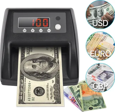 Obrázok produktu pre Mini UV počítačka peňazí na falšovanie peňazí, EURO/USD/GBP, automatická detekcia peňazí pomocou UV-MG-IR obrazu, kvalita papiera, veľkosť, hrúbka