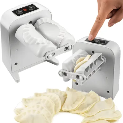 Zdjęcie produktu dla Maszynka do pierogów elektryczna automatyczna pierogarka pierożnica USB szara forma do lepienia pierogów ręczny automatyczny