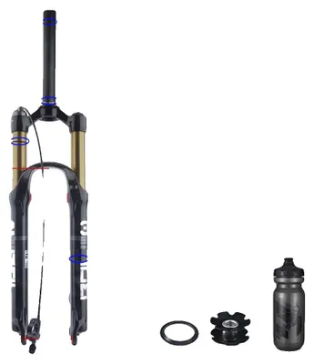 Image de Fourche de VTT, suspension hydraulique et à gaz, alliage de magnésium léger, 26 télécommandes dorées