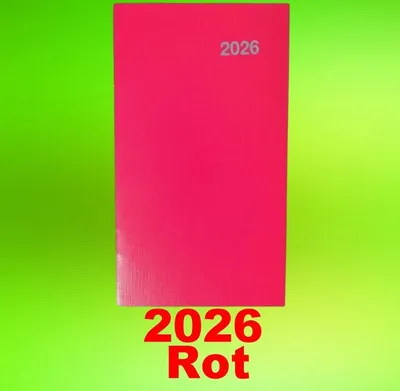 Produktbild von Taschenplaner - Rot - 2026 Kalender Taschenkalender Monatskalender Timeplaner