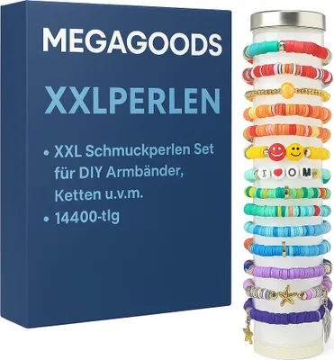Obrázok produktu pre XXL súprava korálok na výrobu náramkov, náhrdelníkov a mnohých ďalších šperkov. 14400ks DE.