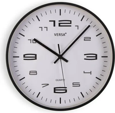 Image de Horloge murale Versa Noir Plastique 30 x 30 x 4 cm