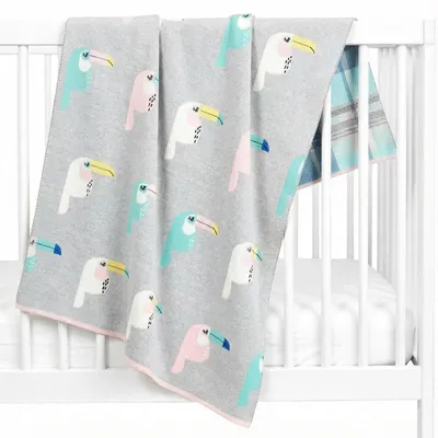 Image de Pour enfants, couverture Toucan - 80 x 100 cm - Gris | par SEVIRA KIDS