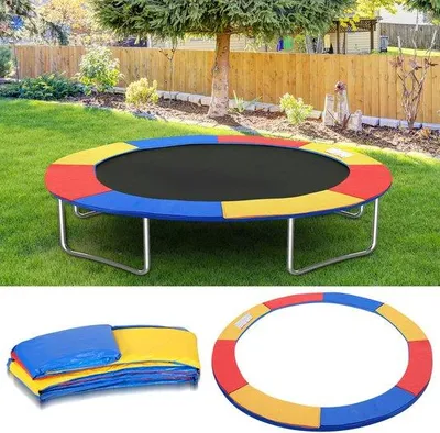 Productafbeelding van Multikleurige tunnelovergang voor trampolines, 244 cm – robuuste en waterdichte afdekking