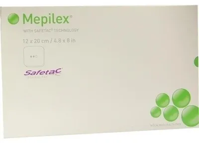 Productafbeelding van Mepilex, steriel, 12 x 20 cm. Verpakking: 5 stuks | Doos (5 stuks)