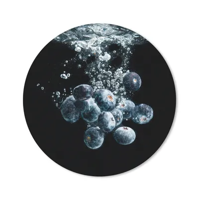 Produktbild von MuchoWow® Mauspad Mousepad Blaubeeren - Obst - Beeren - Stillleben - Wasser - Schwarz 30x30 cm - Mousepads - Maus Mat - Pad - Mausunterlage - Tischunterlage - Schreibtischmatten