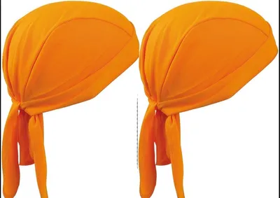 Obrázok produktu pre 2 oranžové bandany – oranžové čiapky – šatky – 2 kusy – farba: oranžová – univerzálna veľkosť – uni – značka: CHPN