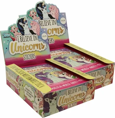 Produktbild von Topps - I believe in Unicorns - Sammelsticker - 2 Display (60 Tüten)