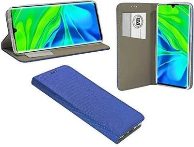Produktbild von cofi1453® Buch Tasche "Smart" kompatibel mit XIAOMI MI NOTE 10 PRO Handy Hülle Etui Brieftasche Schutzhülle mit Standfunktion, Kartenfach Blau