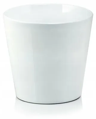 Produktbild von Polnix Weiße glatte Keramik-Übertöpfe 15 cm