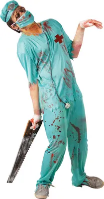 Produktbild von Zombie Chirurg Arzt Kostüm für Herren Gr. M/L, Größe:L