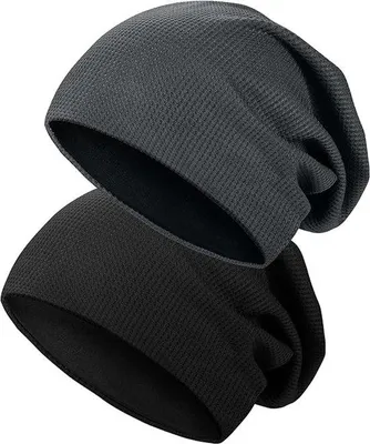 Immagine prodotto di 2 cappelli invernali da uomo - Cappello da tempo libero lavorato a maglia
