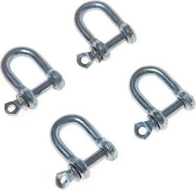 Produktbild von 4 x Schäkel Rundschäkel  Ø 5 mm Verbinder Sicherungsbolzen Befestigungshaken
