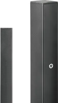 Produktbild von Mittelpfosten ALBERTS für Chaussee verstellbar zum Einbetonieren 5,1 x 5,1 x 150 cm schwarz