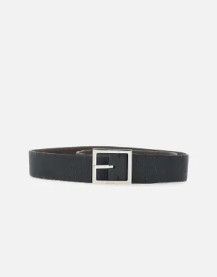 Image de Ceinture pour homme Orciani, modèle U08323, en cuir chevreau élastique, noir/chocolat