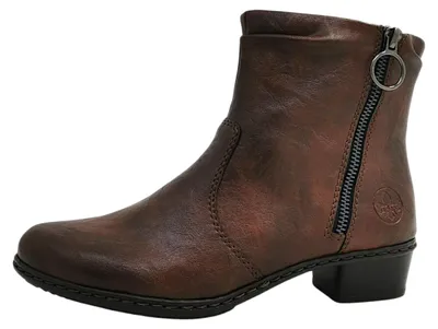 Produktbild von Rieker Damen Stiefelette Reißverschluss Blockabsatz Boot Y0741, Größe:39 EU, Farbe:Braun