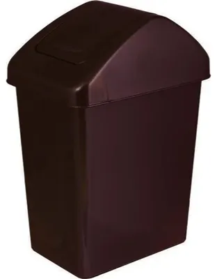 Imagen del producto de Cubo de basura con tapa abatible de 25 litros - color marrón