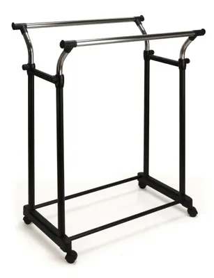 Image de V-Part - Kleiderregal doppelt - Acier Plastique - Schwarz, Chrom