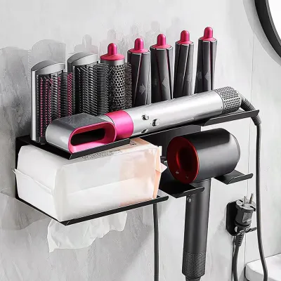 Produktbild von Wandhalterung Halter für Dyson Airwrap,Haartrocknerhalter,Lockenstab Halterung Ohne Bohren,Haartrockner Wandhalterung,Toilettenpapierhalter