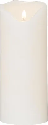 Produktbild von Große Outdoor-Kerze ,Flamme Grand', Batterie & Timer, naturweiß, 40cm