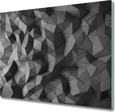 Produktbild von Glas Herdabdeckplatte 60x52 cm Spritzschutz Glasabdeckplatte Schneidebrett 3D-Abstraktion